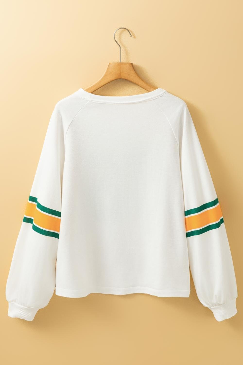 Long Sleeve Tops | Women White Vintage Sports Graphic Long Sleeve Top