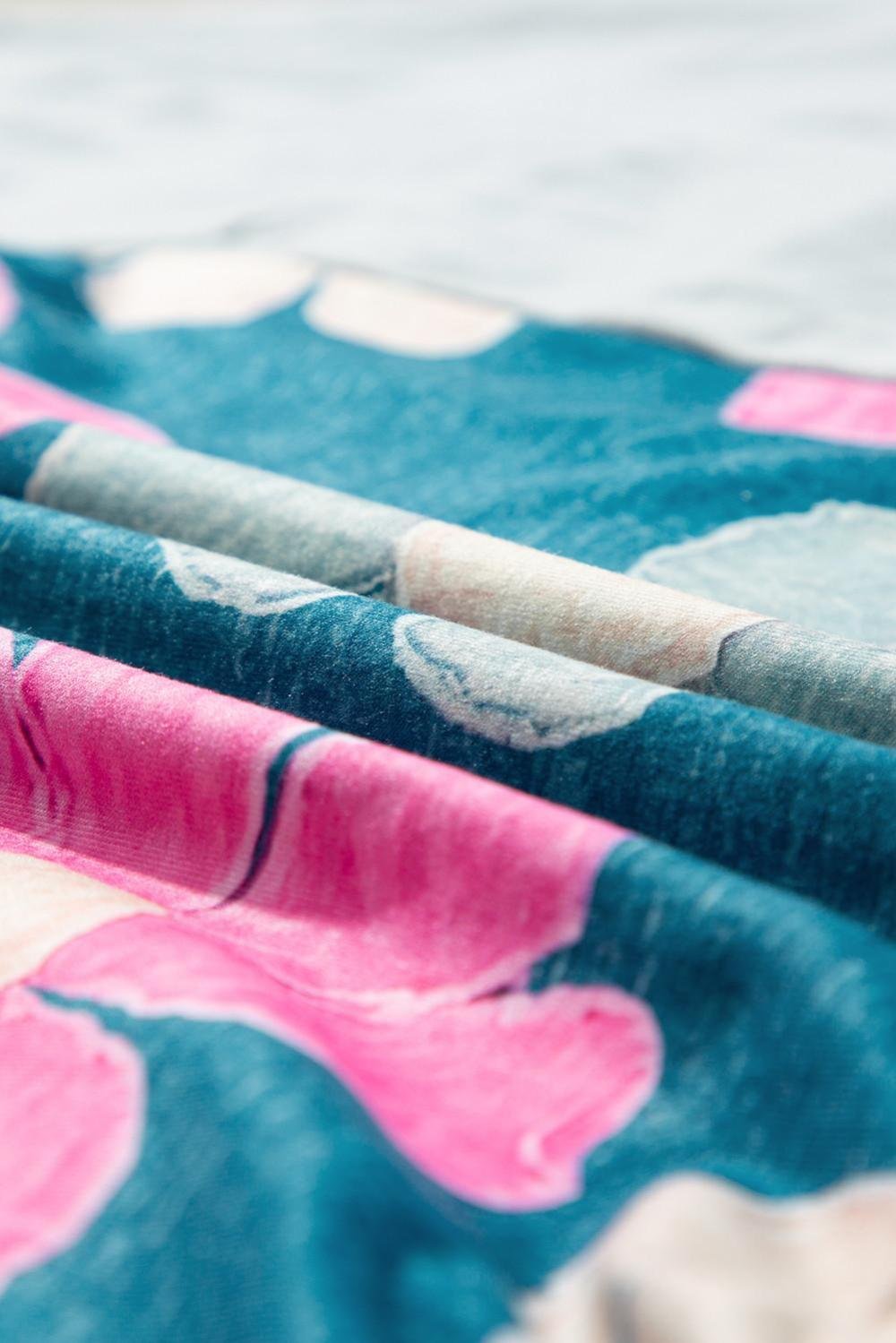 T Shirts | Women Green Patchwork 60S Floral V Neck Bracelet Sleeve Oversized Top