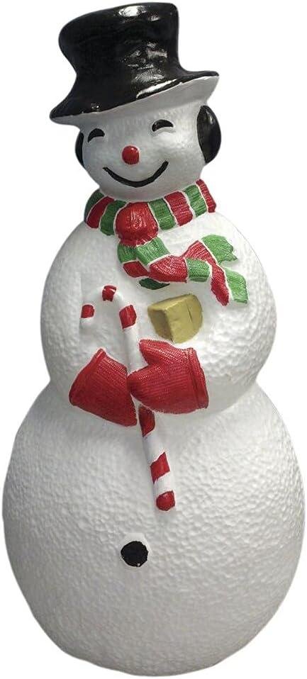 Holiday Home 40′ Lighted Blow Mold Vintage Snowman Sculpture Decoration Pre Lit Display Outdoor Christmas Yard Decoration Garden Yard Art Holiday Winter Display