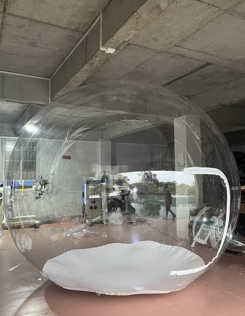 King 10ft Inflatable Snow Globe Transparent Bubble Tent with 330W Air Blower, Outdoor Inflatable Bubble Igloo Tent Perfect for Festival, Christmas Decoration, Advertising Event Exhibition, White