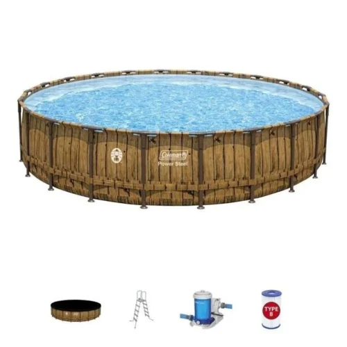 pool-power-steel-22′ x 52 Round Above Ground Pool Set